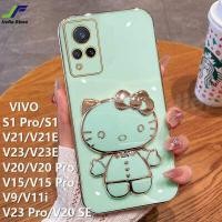 ราคา เคสโทรศัพท์มือถือลายคิตตี้เคสโทรศัพท์สำหรับ VIVO S1 Pro V20 Pro V23 Pro V23E V20 V21 V21E V23 S1 V9 V11i V15 V15 Pro ตุ๊กตาน่ารักชุบโครเมี่ยมสุดหรูกระจกแต่งห (16998393826)