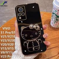 ราคา เคสโทรศัพท์มือถือลายคิตตี้เคสโทรศัพท์สำหรับ VIVO S1 Pro V20 Pro V23 Pro V23E V20 V21 V21E V23 S1 V9 V11i V15 V15 Pro ตุ๊กตาน่ารักชุบโครเมี่ยมสุดหรูกระจกแต่งห (16998393830)