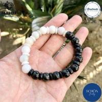 ราคา ข้อมือหยก กำไลหยก หยินหยาง 10 5 มิล หยกพม่าแท้ หยกดำ หยกขาว หยกพม่า หยกเนื้อแข็ง หยกเสริมโชค กำไลหยกแท้ หยกมงคล Jadeite (17241731786)