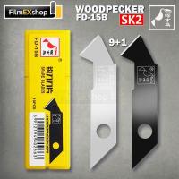 ราคา FD 15B มีดคัตเตอร์ ตัดแผ่นอะคริลิค พลาสติก หลอด 10 ใบ Woodpecker Razor Blades (7614659563)