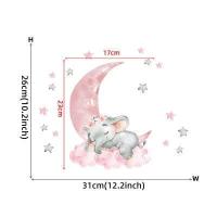 ราคา เล็กๆน่ารักส่องสว่างสติ๊กเกอร์ติดผนังตุ๊กตาหมีบนดวงจันทร์ดาวเรืองแสงในที่มืดสติ๊กเกอร์ติดผนังสำหรับห้องเด็กเด็กเนอสเซอรี่ตกแต่งบ้าน (15472848847)