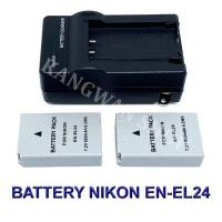 ราคา EN EL24 ENEL24 แบตเตอรี่ แท่นชาร์จ แบตเตอรี่พร้อมแท่นชาร์จสำหรับกล้องนิคอน Battery Charger Battery and Charger For Nikon Nikon 1 J5 DL18 50 DL24 85 BY KANGWAN SHOP (14559431686)