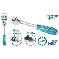 ราคา TOTAL ด้ามฟรี รุ่นTHT106146 ด้ามหุ้มยาง 1 4นิ้ว Ratchet Handle กรอกแกรก ด้ามขัน (16370386471)