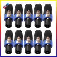 ราคา ปลั๊กออดิโอ2 10X4สำหรับลำโพงและออดิโอปลั๊กแบบบิดล็อคได้สำหรับ Neutrik NL4FC (10259196483)