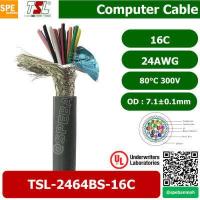 ราคา 1 เมตร TSL UL2464 16C สายคอมพิวเตอร์ 16C 24AWG UL2464 300V 80C สายมัลติคอร์ สายคอร์ TSL สายคอมพิวเตอร์ สายมัลติคอร์ UL2464 แบบชีลถัก 20C x 24AWG TSL สายคอมพิวเตอร์ สายมัลติคอ U (8842790825)