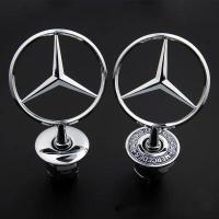ราคา สำหรับMercedes Benz Star Hoodโลโก้ตรารถยนต์3DเงินW124 W126 W140 W210 W221 (4367426212)
