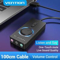 ราคา Vention อะแดปเตอร์การ์ดเสียง External Sound Card USB to 3 5 Jack USB หูฟัง อะแดปเตอร์ Suport Audio for Laptop USB Sound Card ซาวการ์ดเสียง เครื่องเปลี่ยนเสียง (12113929240)