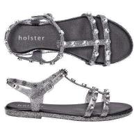 ราคา Holster Havana Clear Graphite Glitter HST350CGG รองเท้าส้นแบนแบบรัดส้น (12047288296)