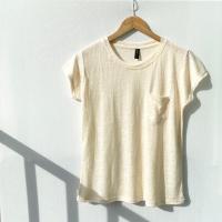 ราคา เสื้อยืดแฟชั่น คอกลมกระเป๋า เนื้อผ้าสลาฟ อก 36 ยาว 24 (16729588513)