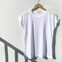 ราคา เสื้อยืดแฟชั่น คอกลมกระเป๋า เนื้อผ้าสลาฟ อก 36 ยาว 24 (16729588510)