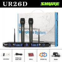 ราคา SHURE UR26D ไมโครโฟนไร้สาย 1 ถึง 2 UHF FM ระยะรับ 80M ใช้ได้กับครอบครัว KTV ร้องเพลงกลางแจ้ง (11860160358)