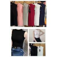 ราคา เสื้อยืดคอเต่า แขนกุด ผ้าเรย่อน สวยมาก อก 32 38 ยาว23 มี 6 สี ดำ ขาว เทา เเดง เบจ กะปิ (18753203329)