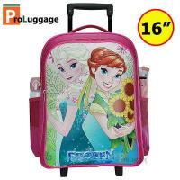 ราคา ProLuggage กระเป๋านักเรียนล้อลาก กระเป๋าเป้เด็ก กระเป๋านักเรียน กระเป๋าลากเด็ก Elsa Frozen เอลซ่า โพรเซ่น ขนาด 16 นิ้ว รุ่น 3806 (12582775977)