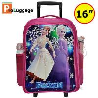 ราคา ProLuggage กระเป๋านักเรียนล้อลาก กระเป๋าเป้เด็ก กระเป๋านักเรียน กระเป๋าลากเด็ก Elsa Frozen เอลซ่า โพรเซ่น ขนาด 16 นิ้ว รุ่น 3806 (12582775981)