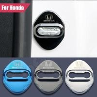 ราคา 4ชิ้นตัวป้องกันประตูรถสแตนเลสที่ล็อคประตูรถยนต์สำหรับ Honda Civic CRV XRV URV City Rs150r EX5 Jazz Wave FC Accord Crosstour Pilot Odyssey Amaze ฯลฯ (14433018119)