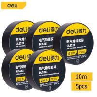 ราคา deli เทปพัน สายไฟ เทปพันสายไฟ เทปพันสายไฟรถยนต์ 5pcs เทปพันสายไฟไวนิล เนื้อกาวไม่เหนียวเยิ้ม 20m สีดำ ใช้งานง่าย (8400267268)