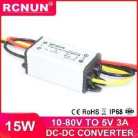 ราคา RCNUN 12V 24V 36V 48V 60V TO 5V 3A Step Down DC DC Converter 10 80 Volt to 5 Volt 15W Buck Power Supply for Cars LED (17033137650)