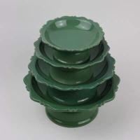 ราคา พานเซรามิค พานสีเขียวหยก พานเชิง พานหิ้งพระ พานวางดอกไม้ พานวางพวงมาลัย (3800250396)