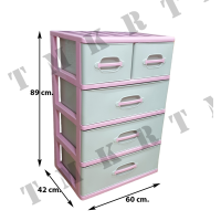 ราคา ตู้ลิ้นชักพลาสติก กล่องลิ้นชัก 4 ชั้นหน้ากว้าง Plastic drawer (17964967134)
