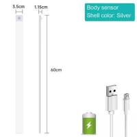 ราคา ไฟตู้ LED บางเฉียบ Wireless Motion Sensor USB ชาร์จแม่เหล็กตู้เสื้อผ้าโคมไฟสำหรับห้องตู้เสื้อผ้าห้องครัวในร่ม Night Light (18487092484)