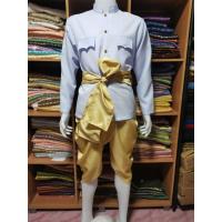 ราคา ชุดไทยผู้ชาย ชุดไทยท่านขุน ชุดราชประแตน ชุดไทยเพื่อนเจ้าบ่าว 3ชิ้น เสื้อ โจง ผ้าคาด (14801878349)