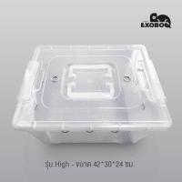 ราคา กล่องเลี้ยงสัตว์เลื้อยคลาน เต่า กบ ตุ๊กแก งู กล่องเลี้ยงสัตว์โปร่งใส มีรูระบายรอบกล่อง (12641283474)