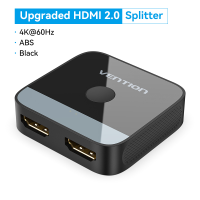 ราคา ส่งจากไทย Vention HDMI Splitter 4K 60Hz กล่องแยกสัญญาณHDMI 2 0 Bi Direction Switcher 1x2 2x1 Adapter 2 in 1 out Converter สำหรับ PS4 Laptop Monitor TV HDMI 2 0 Splitter (16856388775)
