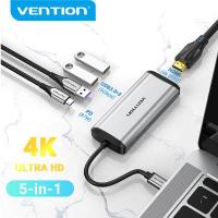 ราคา COD Vention USB 3 0 Port Hub TYPE C พร้อม HDMI RJ45 พอร์ตเครือข่าย USB C Multiport Port Hub Thunderbolt 3 Type C Docking Station SD TF Card Reader สล็อต USB C HUB to HDMI Adapter (13389554305)