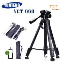 ราคา ของแท้100 YUNTENG VCT 668 ขาตั้งกล้อง ขาตั้งมือถือ 3ขา tripod for camera DV Professional Photographic equipment Gimbal Head new ความสูง 150เซนติเมตร (10322649708)