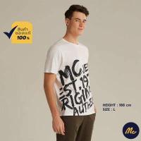 ราคา Mc JEANS เสื้อยืดแขนสั้นผู้ชาย คอกลม สีขาว MTTZ632 (19078600275)
