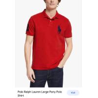 ราคา Polo Ralph Lauren Mens Custom Slim Fit Big Pony Logo Polo Shirt เสื้อโปโลเชิ้ต ผู้ชาย ราล์ฟ ลอเรน รุ่น คัสตอม สลิมฟิต ปักม้าใหญ่ (17430619929)