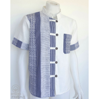 ราคา เสื้อเชิ้ตคอจีนผ้าฝ้ายพื้นเมือง ใส่สบายไม่ร้อน สินค้า OTOP คุณภาพจากลำพูน (18505873753)