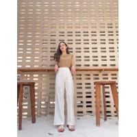 ราคา กางเกงลินิน กางเกงทรงกระบอกกลาง กางเกงขายาว นางแบบใส่จริง รุ่นขายดีเก็บทรงสวย กางเกงสีขาว กางเกงสีดำ (13097817457)