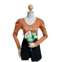 ราคา ป้ายแท้ My top เสื้อยืดแขนยาวคอวี แขนตุ๊กตา T SHIRTNISTA (2900110107)