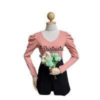 ราคา ป้ายแท้ My top เสื้อยืดแขนยาวคอวี แขนตุ๊กตา T SHIRTNISTA (2900110111)