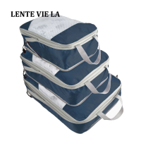 ราคา LENTE VIE LA ชุดจัดระเบียบกระเป๋าเสื้อผ้ากระเป๋าเดินทางแบบพกพาพับเก็บได้3ชิ้น เซ็ตกระเป๋าเก็บของเดินทางกระเป๋าเก็บของที่จัดเก็บเสื้อผ้า (16953592753)