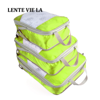 ราคา LENTE VIE LA ชุดจัดระเบียบกระเป๋าเสื้อผ้ากระเป๋าเดินทางแบบพกพาพับเก็บได้3ชิ้น เซ็ตกระเป๋าเก็บของเดินทางกระเป๋าเก็บของที่จัดเก็บเสื้อผ้า (16953592750)