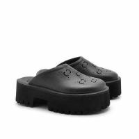 ราคา New ถูกสุดๆ GUCCI Made in Italy Hollow GG Rubber Material Ladies Hollow G Platform Sandals (18138003189)