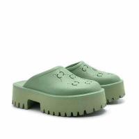 ราคา New ถูกสุดๆ GUCCI Made in Italy Hollow GG Rubber Material Ladies Hollow G Platform Sandals (18138003187)