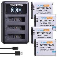 ราคา 4x LI 90B LI 90B LI 92B Li90B Battery and Charger for Olympus Tough TG 6 TG 5 TG Tracker SH 1 SH 2 SP 100 IHS Tough TG 1 TG 2 (16426517501)