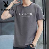 ราคา ผู้ชาย PLAYBOY เสื้อยืดผ้าฝ้ายยี่ห้อแขนสั้นพิมพ์ลาย เสื้อยืดplayboyผู้ชาย เสื้อยืดplayboyแท้ T313 (7636787513)