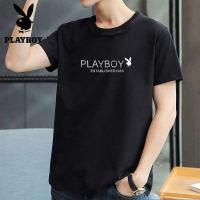 ราคา ผู้ชาย PLAYBOY เสื้อยืดผ้าฝ้ายยี่ห้อแขนสั้นพิมพ์ลาย เสื้อยืดplayboyผู้ชาย เสื้อยืดplayboyแท้ T313 (7636787495)