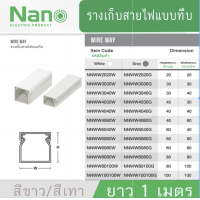 ราคา Nano NNWW รางเก็บสายไฟแบบทึบ วายเวย์ WIRE WAY ตัดยาว 1 เมตร สีขาว สีเทา (11379764569)