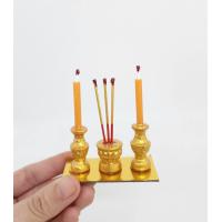 ราคา เซตธูปเทียน แจกันดอกบัว ขนาดความสูง 3 นิ้ว ชุดบูชาหิ้งพระ ชุดบูชาหน้าพระ (19146824582)