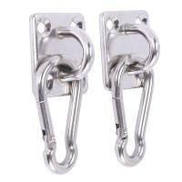 ราคา 2 Sets Of Suspended Ceiling Wall Mount U Shaped Hooks Stainless Steel Heavy Duty Multi Function Hammock Hammock Hook Metal Base Plate with Hook (16579903066)