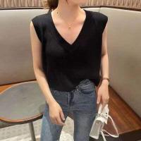 ราคา Cici Y2898 เสื้อไหมพรมknitแขนกุดคอวี ดีเทลหน้าสั้นหลังยาว ทรงเบสิคแมตช์ง่าย (16059251019)