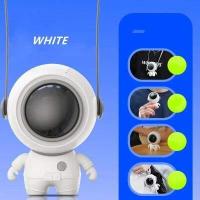 ราคา TAIDU Mini usb astronaut พัดลมไฟฟ้าขนาดเล็กนักบินอวกาศห้อยคอ พัดลมตั้งโต๊ะ พัดลมพกพาไร้ใบ zzzz shop (18493379840)