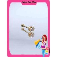 ราคา จิวสแตนเลส สำหรับเจาะตรงบริเวณกระดูกอ่อนของหู Simple CZ Stud earring for Men Women CZ Stainless Steel 1 ข้าง (4722752501)