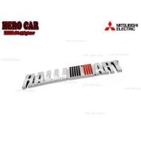 ราคา โลโก้ LOGO RALLIART สีดำ ขนาดยาว12 8cmกว้าง 2cm งานโลหะ ติดรถยนต์ MITSUBISHI (10195605968)