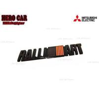 ราคา โลโก้ LOGO RALLIART สีดำ ขนาดยาว12 8cmกว้าง 2cm งานโลหะ ติดรถยนต์ MITSUBISHI (10195605967)